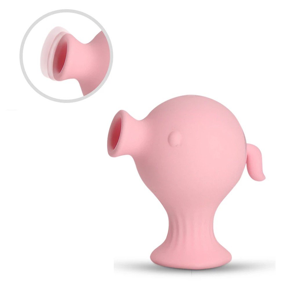 Vibrador para Clitóris em Silicone Recarregável com 7 Vibrações e Linguinha Golfinho Rosa | Foto 02