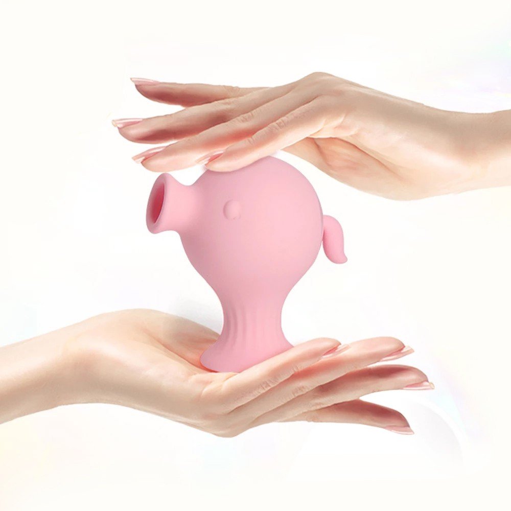 Vibrador para Clitóris em Silicone Recarregável com 7 Vibrações e Linguinha Golfinho Rosa | Foto 05