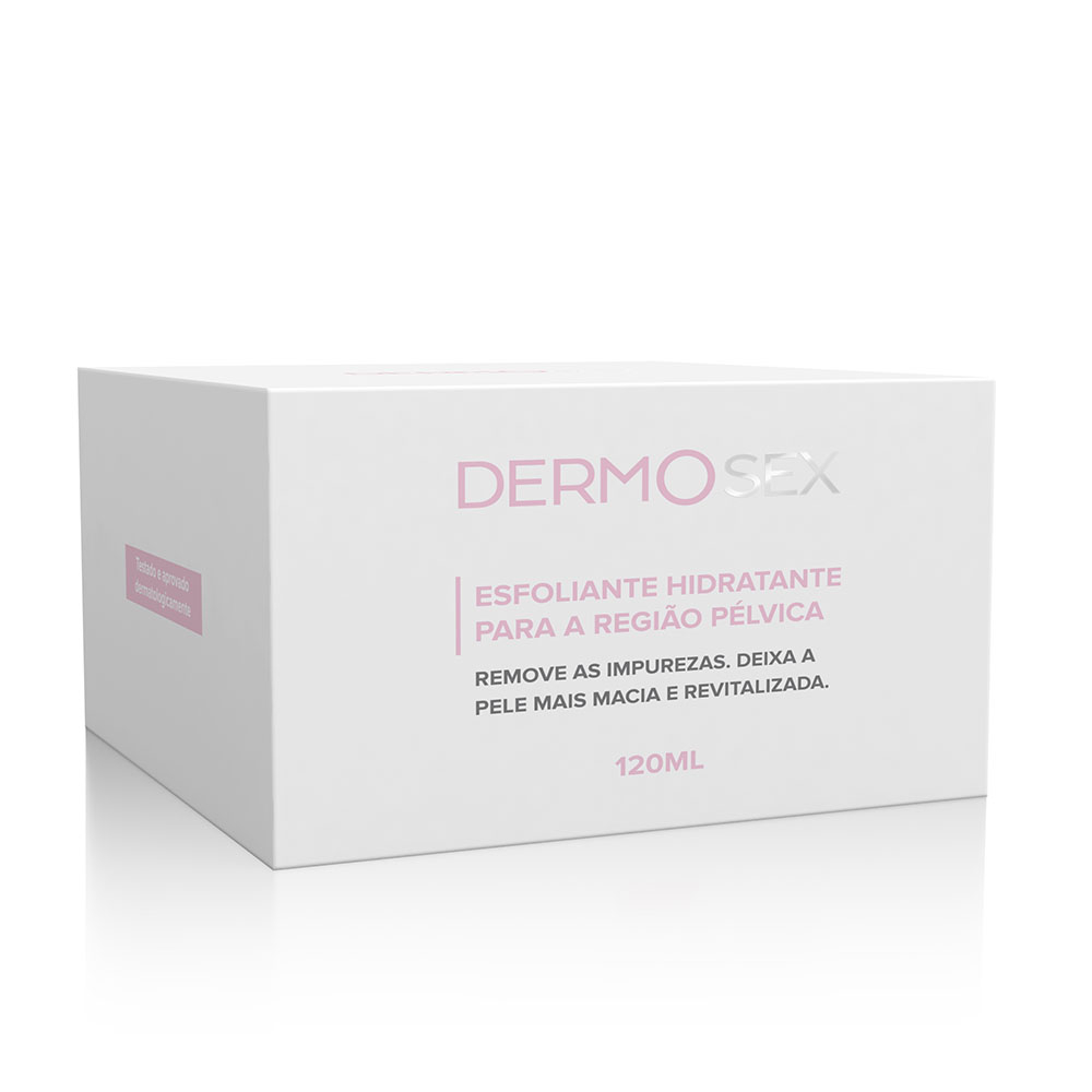 Embalagem externa do Esfoliante e Hidratante DERMOSex para Virilha e �nus 120ml