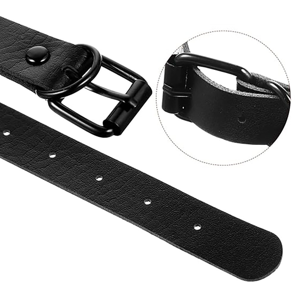Coleira Social Choker em PU com Corrente e Argola de Metal e Fivela Preta | Foto 05
