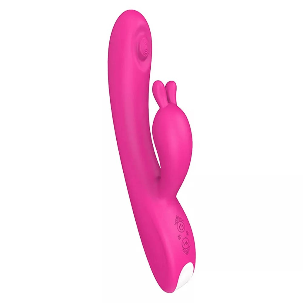 Vibrador Duplo em Silicone com Estimulador Ponto G e 9 Vibrações Recarregável Candy Pink | Foto 01