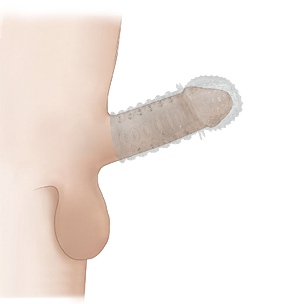 Capa Peniana sem Vibrador em Jelly Texturizada 15 x 3,8cm Fum� | Foto 05