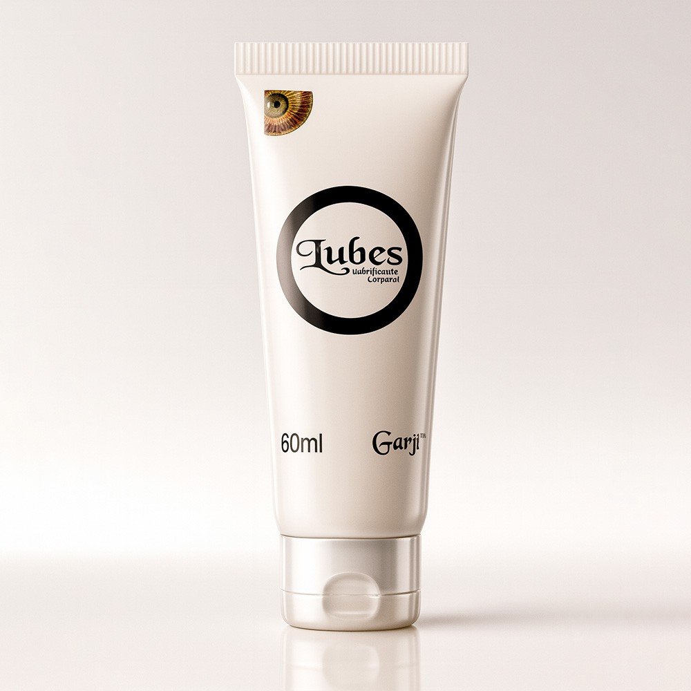Lubrificante Lubes Neutro 60ml | Tubo do lubrificante de frente, em fundo branco, com reflexo de luz na parte inferior