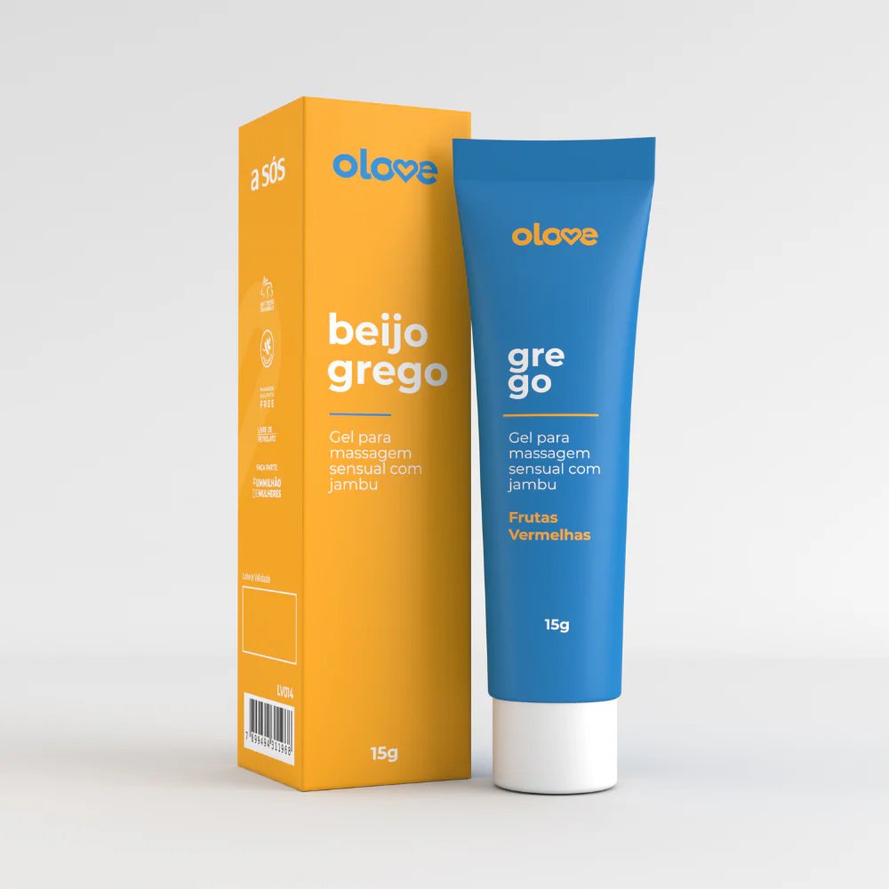 Gel Beijo Grego Comest�vel Olove, caixa e <span class=