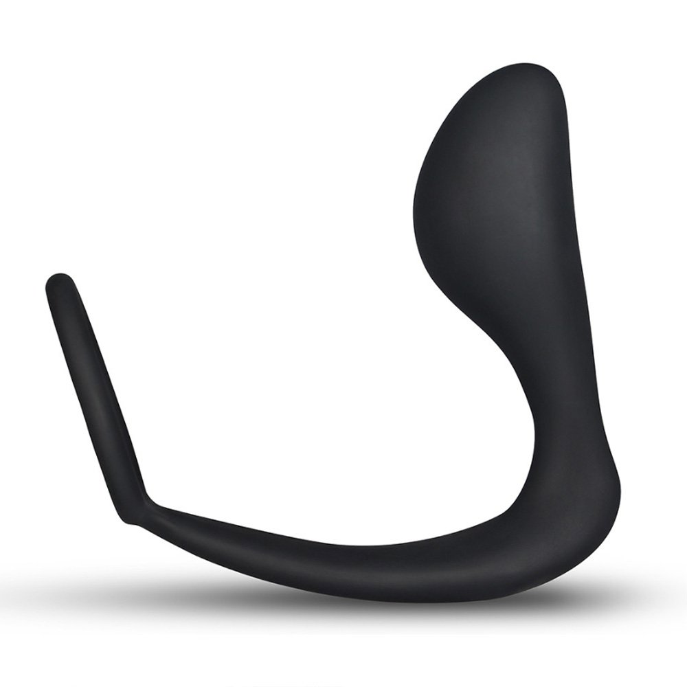Estimulador de Próstata com Anel Peniano em Silicone Combo Orgasm Cockring Plug Preto | Foto 02 Estimulador de Próstata com Anel Peniano em Silicone Combo Orgasm Cockring Plug Preto | Foto 02