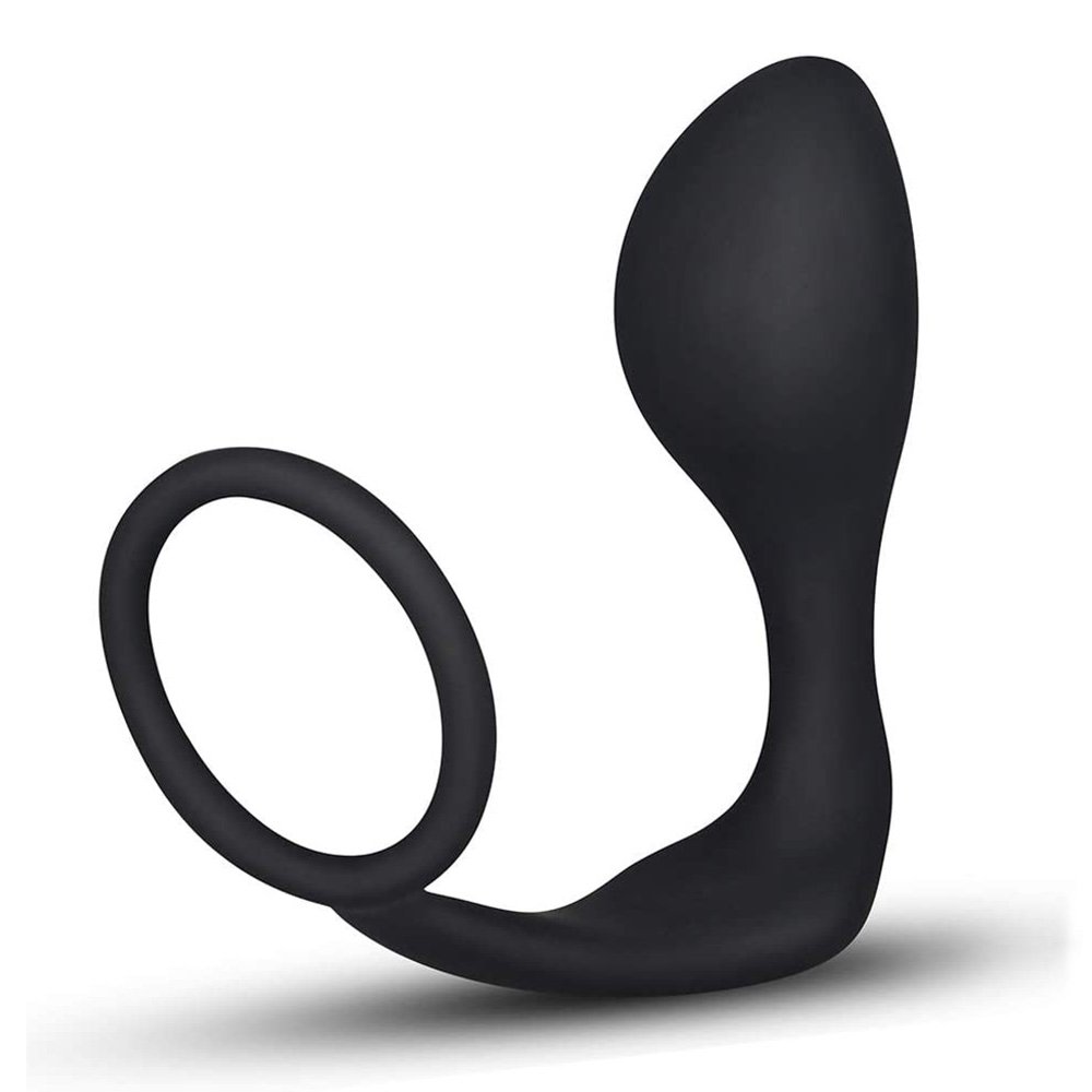 Estimulador de Próstata com Anel Peniano em Silicone Combo Orgasm Cockring Plug Preto | Foto 04 Estimulador de Próstata com Anel Peniano em Silicone Combo Orgasm Cockring Plug Preto | Foto 04