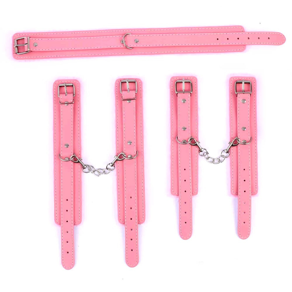 Kit Bondage Completo com 8 Itens Rosa | Foto 02