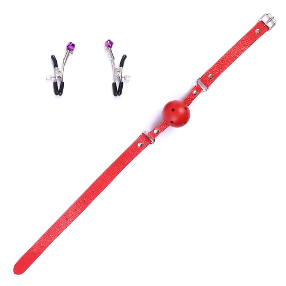 Kit Bondage Completo com 8 Itens Vermelho | Foto 04