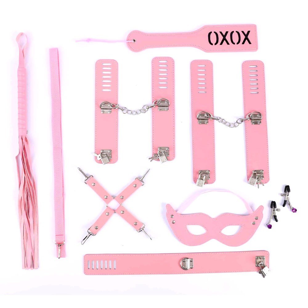 Kit Bondage com 8 Itens XOXO Rosa | Foto 01