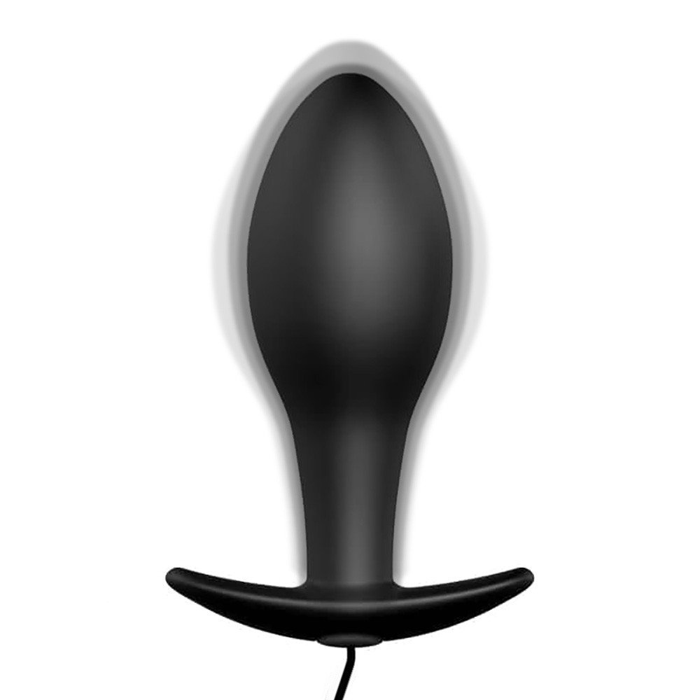 Plug Anal com Vibrador em Silicone com 12 Vibrações e Controle com Fio 8 x 3cm Preto | Foto 04