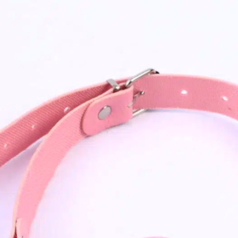 Mordaça com Bola Plástica e Tiras em PU (Imitação de Couro) Rosa | Foto 04