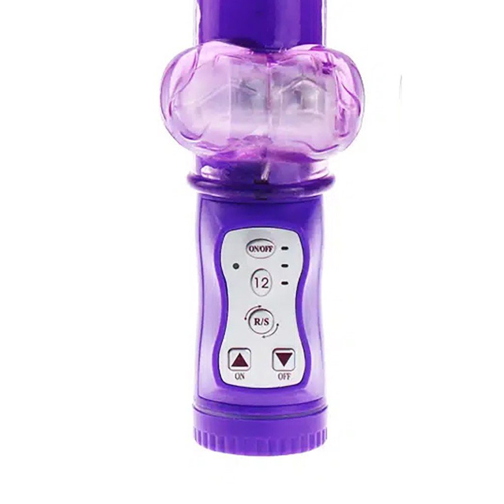 Vibrador Rabbit Formato de Pênis com 12 Vibrações Roxo | Foto 03