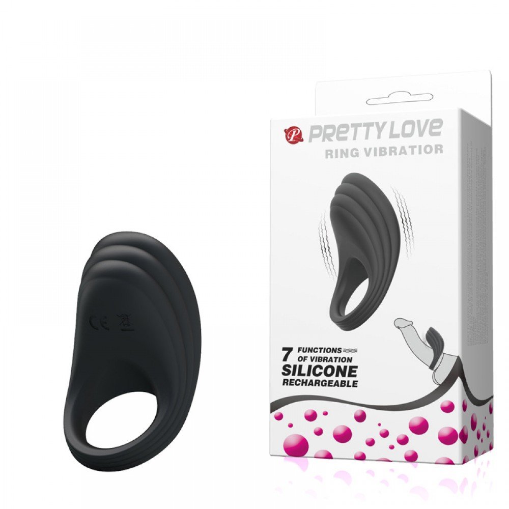 Anel Peniano em Silicone Recarregável com 7 Vibrações Ring Vibration Preto | Foto 01 Anel Peniano em Silicone Recarregável com 7 Vibrações Ring Vibration Preto | Foto 01