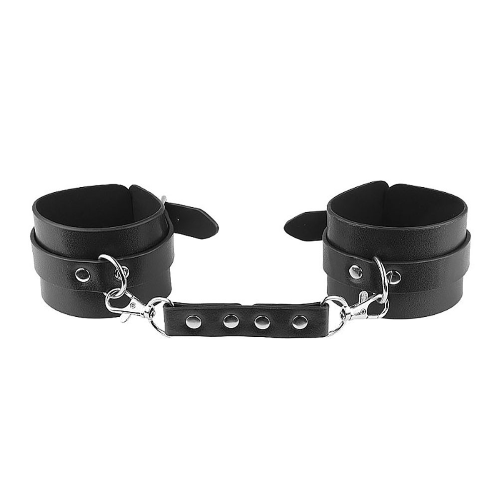 Arreio em PU (Imitação de Couro) Sado Harness de Coxa e Cintura Ajustável com Algemas Preto | Foto 04