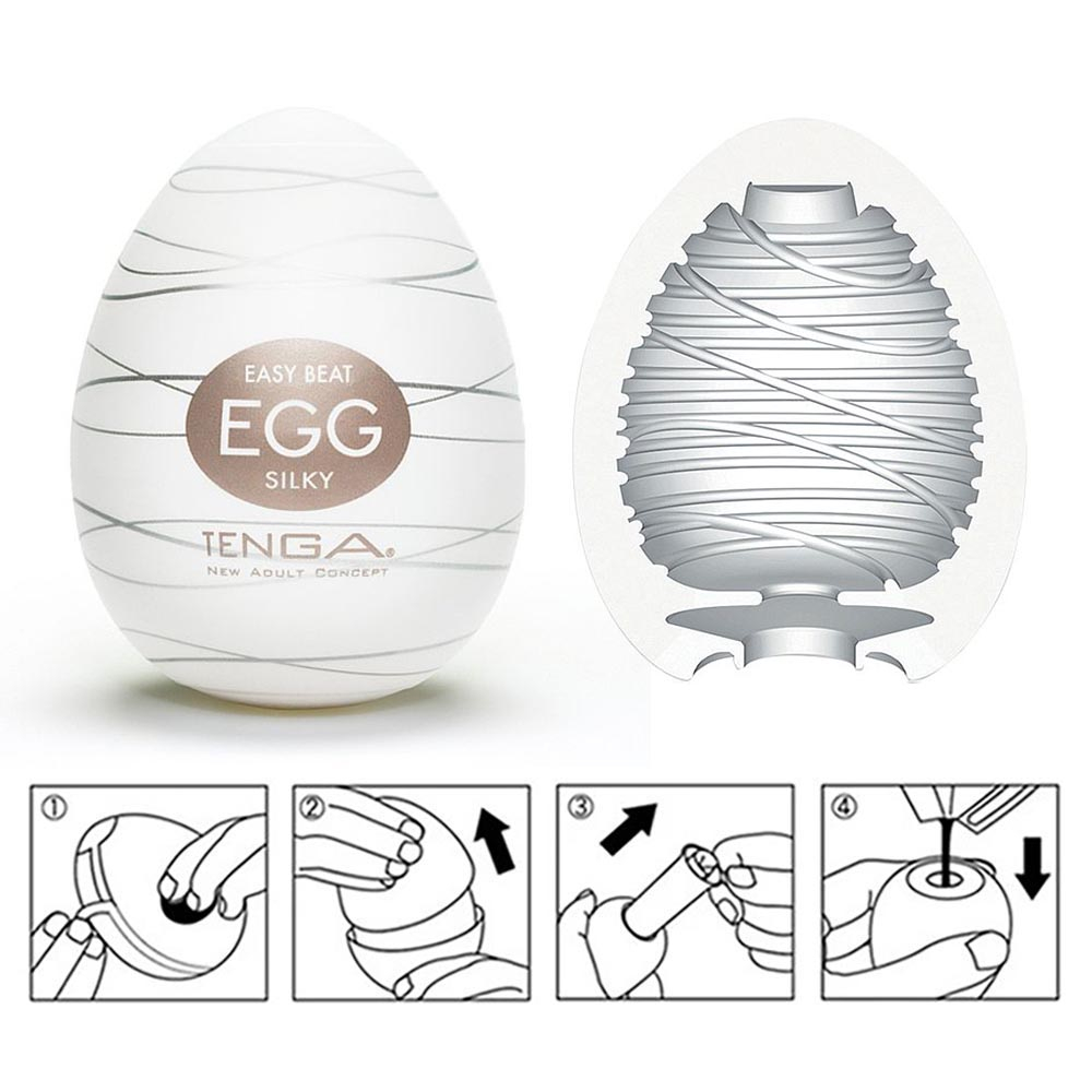 Masturbador Masculino Tenga EGG Silky (O Original Japonês) - Regular Strength: Sensações Únicas | Foto 06