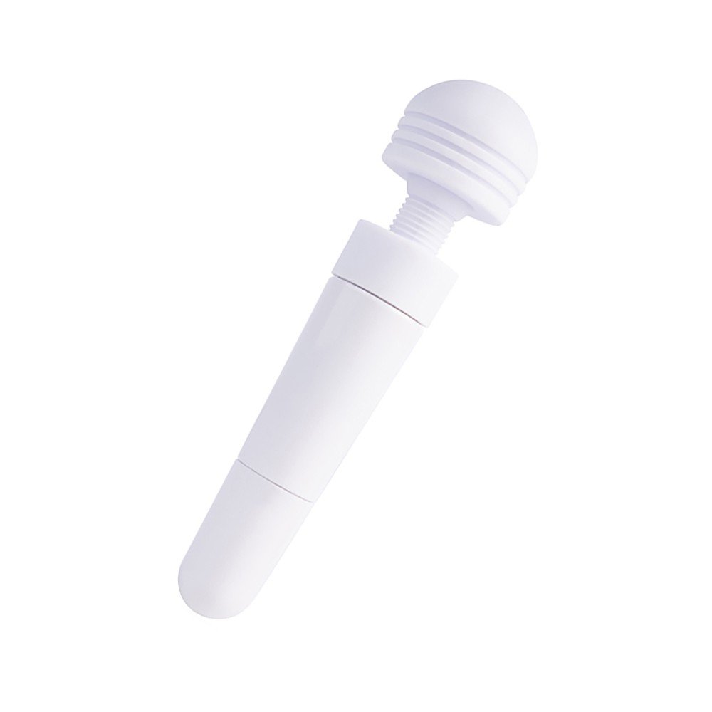 Massageador Er�tico em Silicone e ABS com Vibro Branco - vista lateral