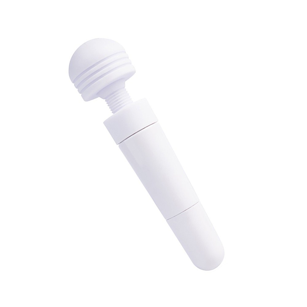 Massageador Er�tico em Silicone e ABS com Vibro Branco - vista de cima