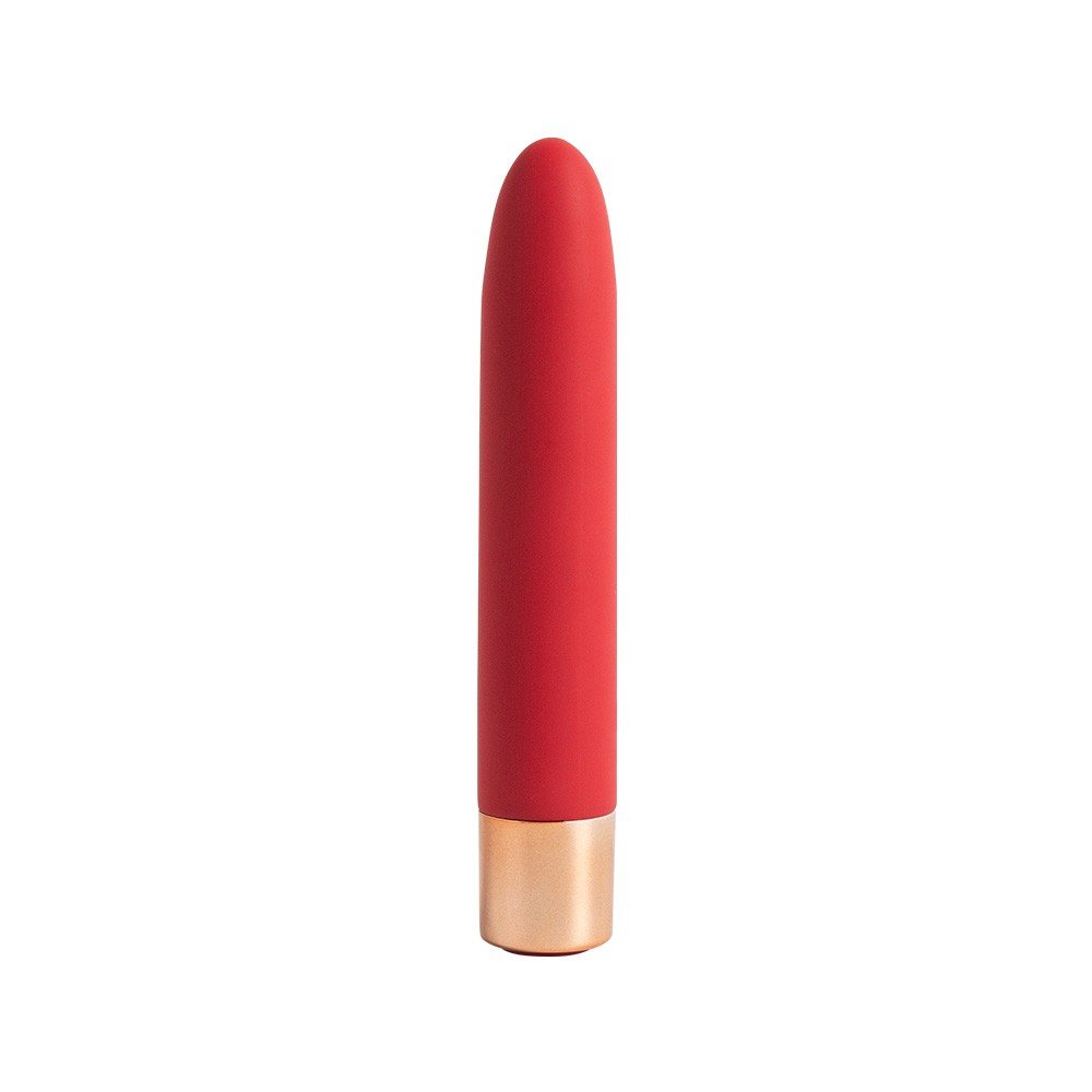 Vibrador Personal Desire Vermelho em silicone - vista frontal
