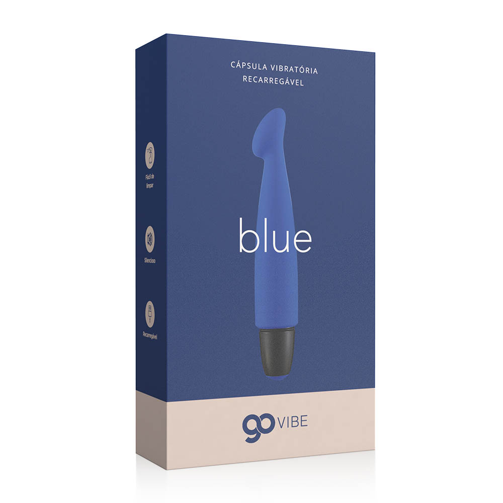 Vibrador Bullet em Silicone Multivelocidade Recarreg�vel com 10 Vibra��es Blue Azul | Foto 06