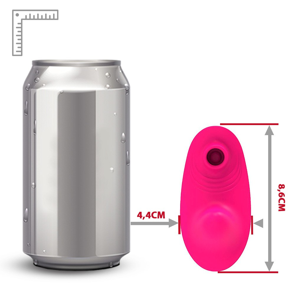 Vibrador para calcinha Suction Vib Pink - ilustracao da forma de uso na calcinha