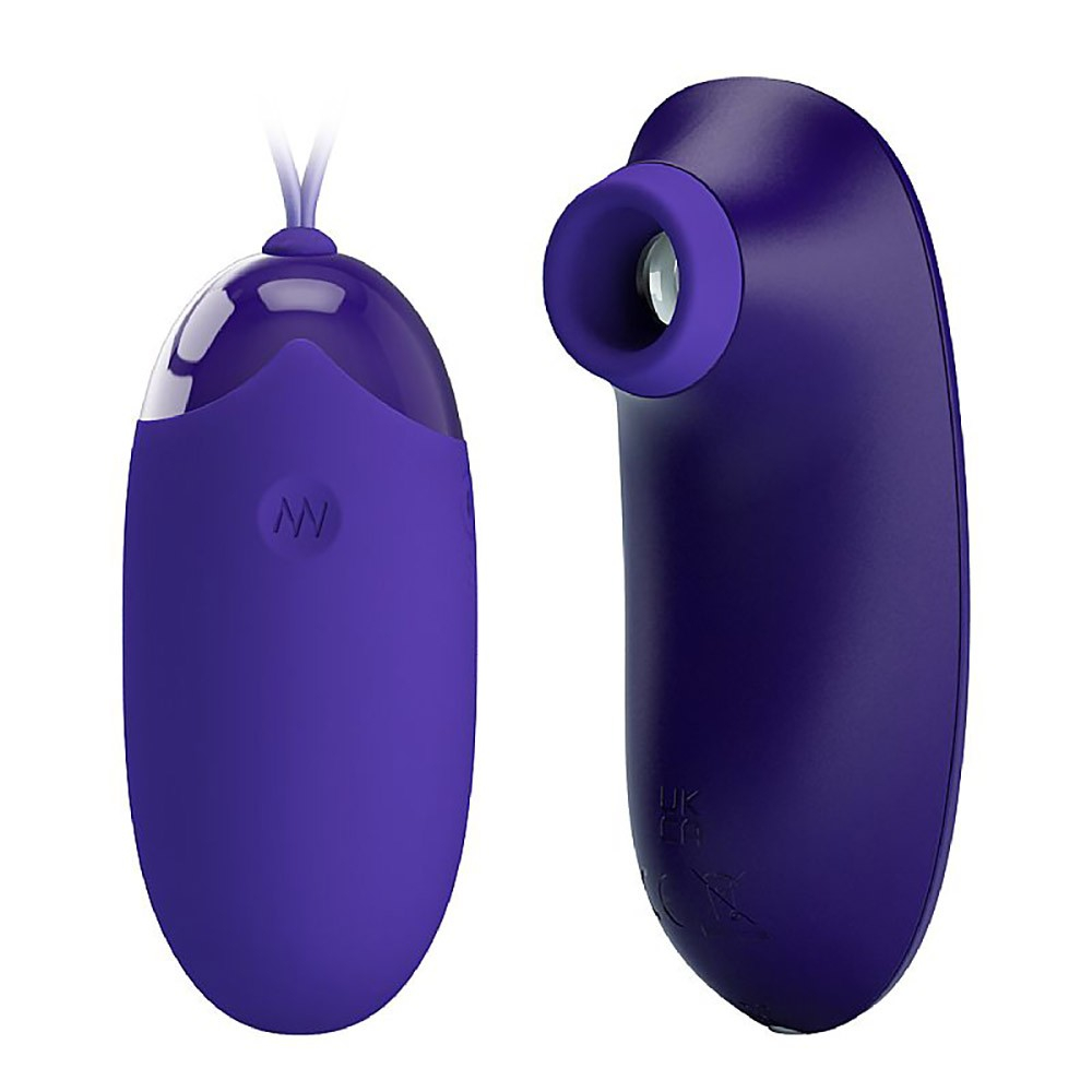Vibrador Bullet Recarreg�vel 12 Vibra��es e 4 Pulsa��es Controle sem Fio 2 em 1 Orthus-Youth Roxo e controle