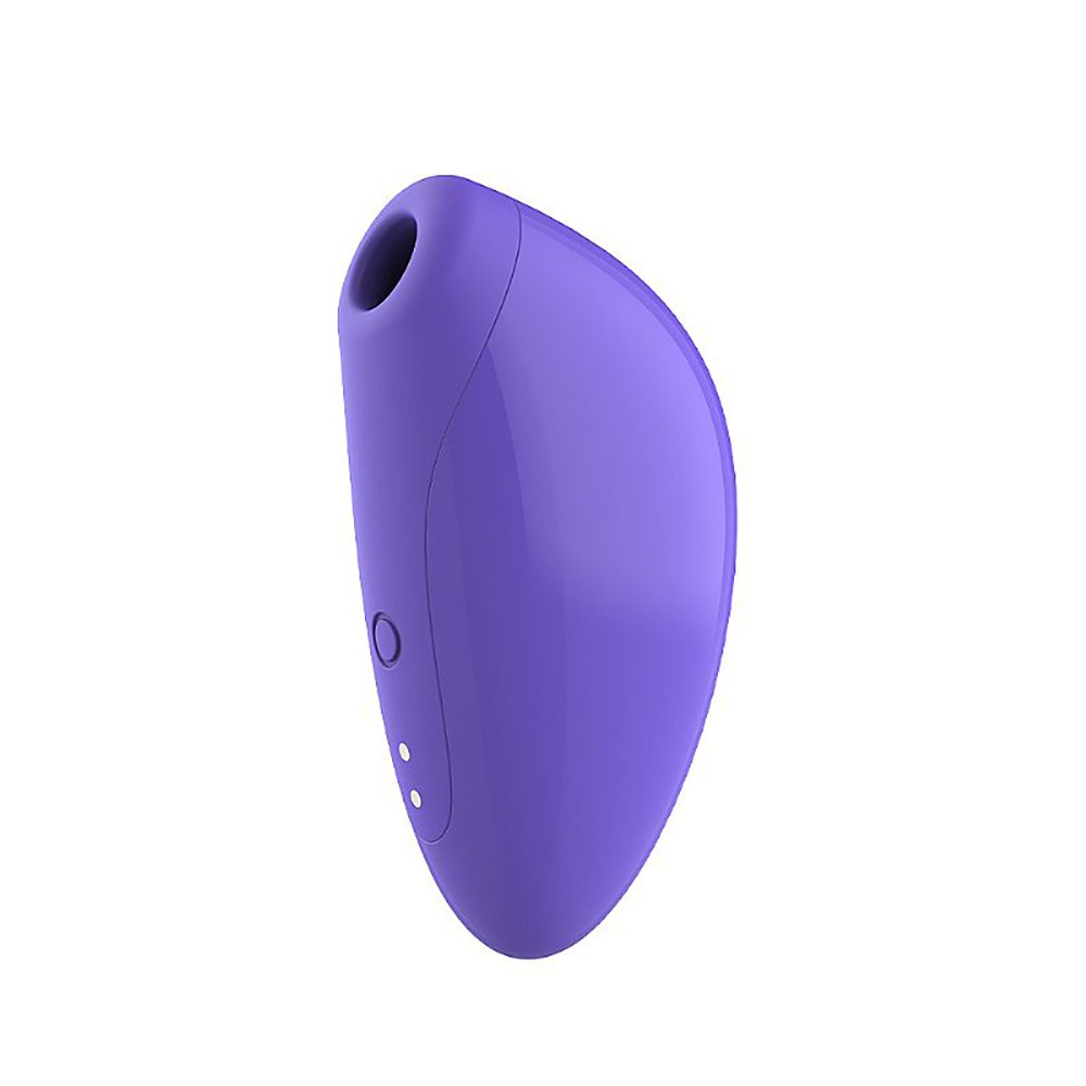 Pulsador de Clit�ris Recarreg�vel Roxo em close-up, destacando o design ergon�mico e a qualidade do silicone.