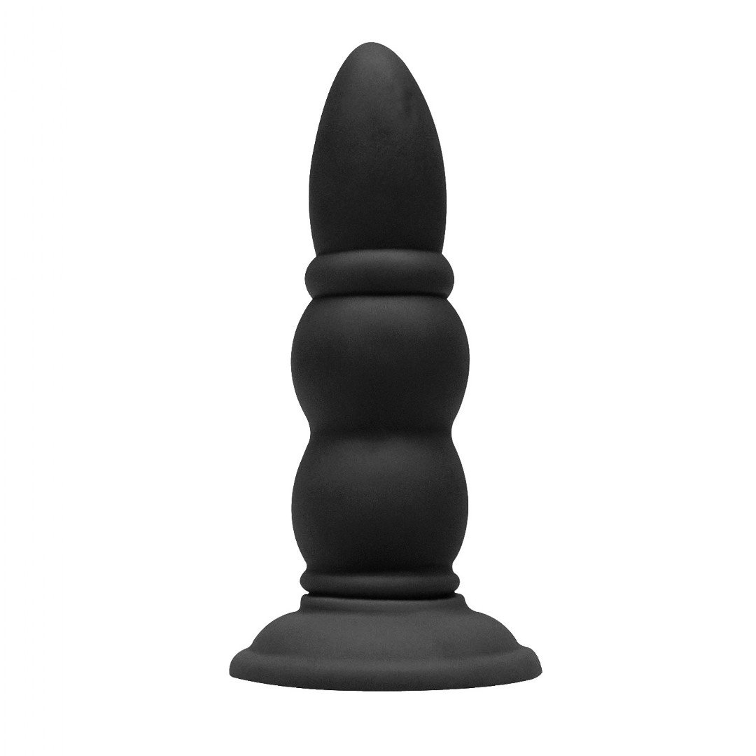 Plug Anal Anelado 14 x 4,5cm Preto | Foto 01 Plug Anal Anelado 14 x 4,5cm Preto | Foto 01