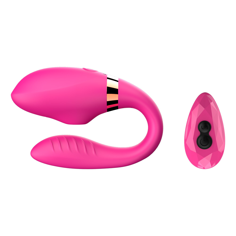 Vibrador para Casal em Silicone com Sugador de Clitóris com Controle sem Fio e 7 Vibrações Pink | Foto 01 Vibrador para Casal em Silicone com Sugador de Clitóris com Controle sem Fio e 7 Vibrações Pink | Foto 01