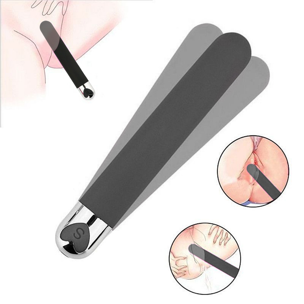 Ilustra��o do uso do Vibrador Personal em Silicone Preto para estimula��o geral e ponto G