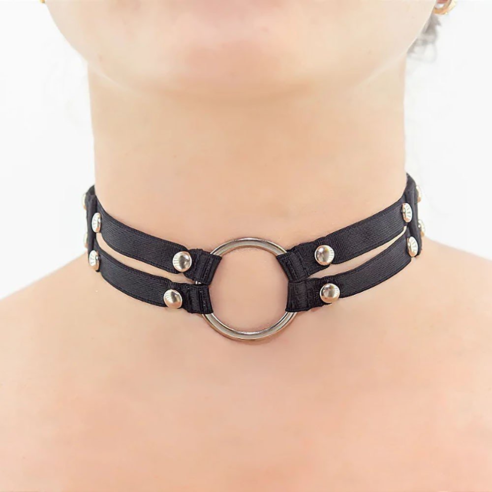 Choker com Argola em Metal Preta | Foto 01