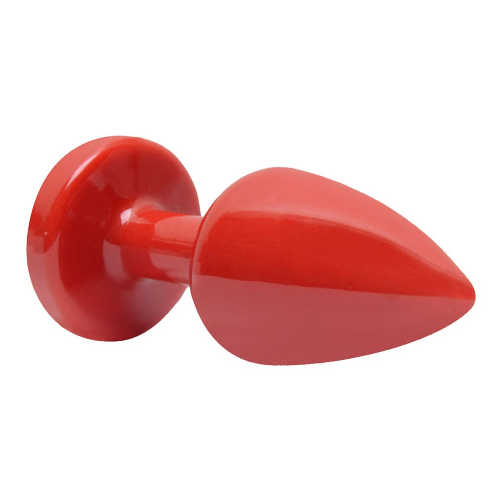 Plug Anal Joia em ABS Vermelho Tamanho P com Pedra Vermelha | Foto 05