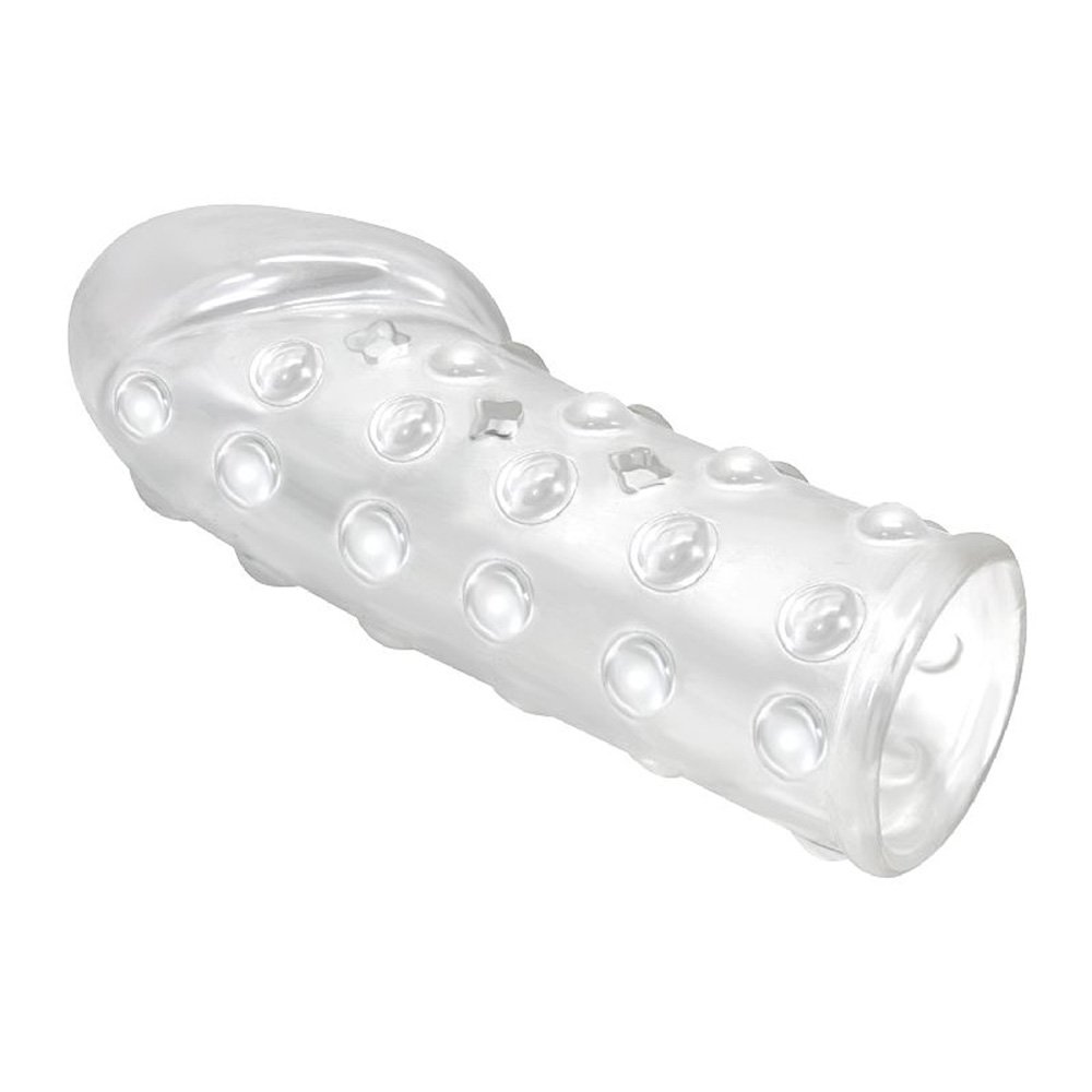 Capa Peniana Vazada em Jelly Macia e Flex�vel 10 x 2,8cm Transparente | Foto 02