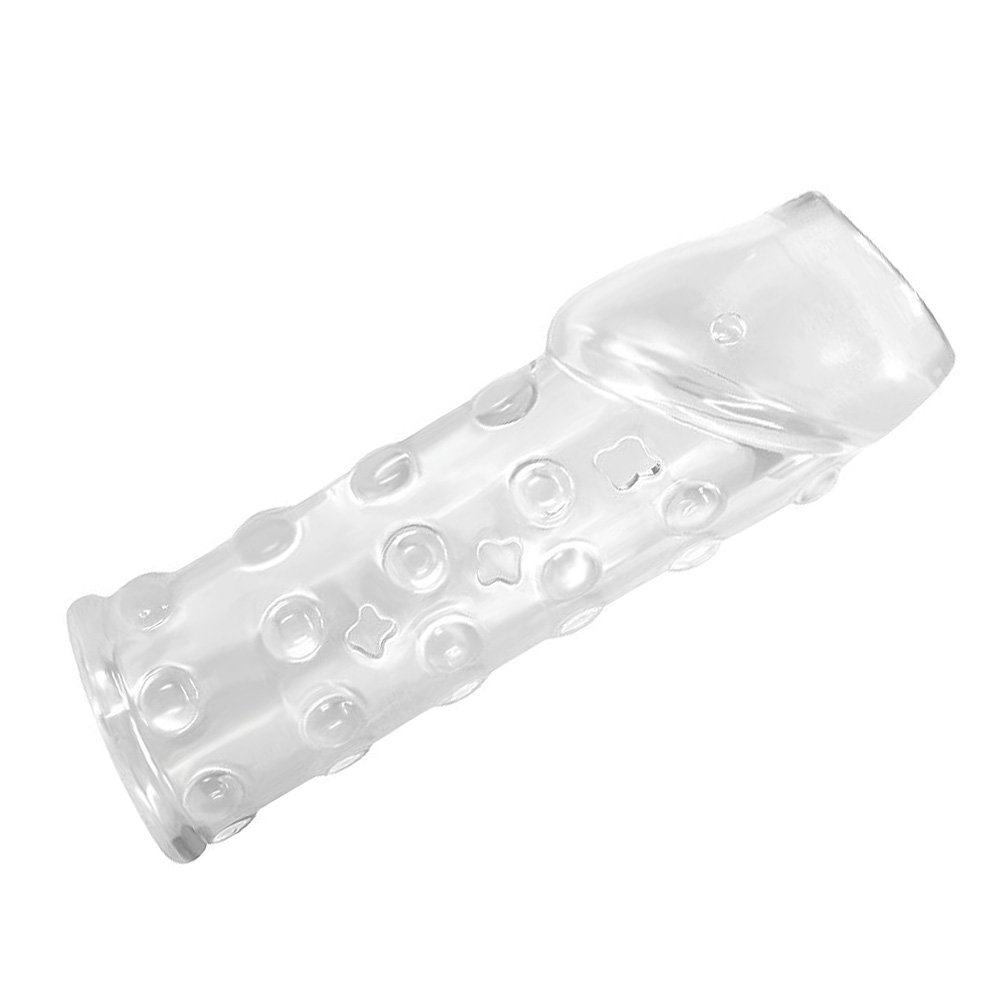 Capa Peniana Vazada em Jelly Macia e Flex�vel 10 x 2,8cm Transparente | Foto 04
