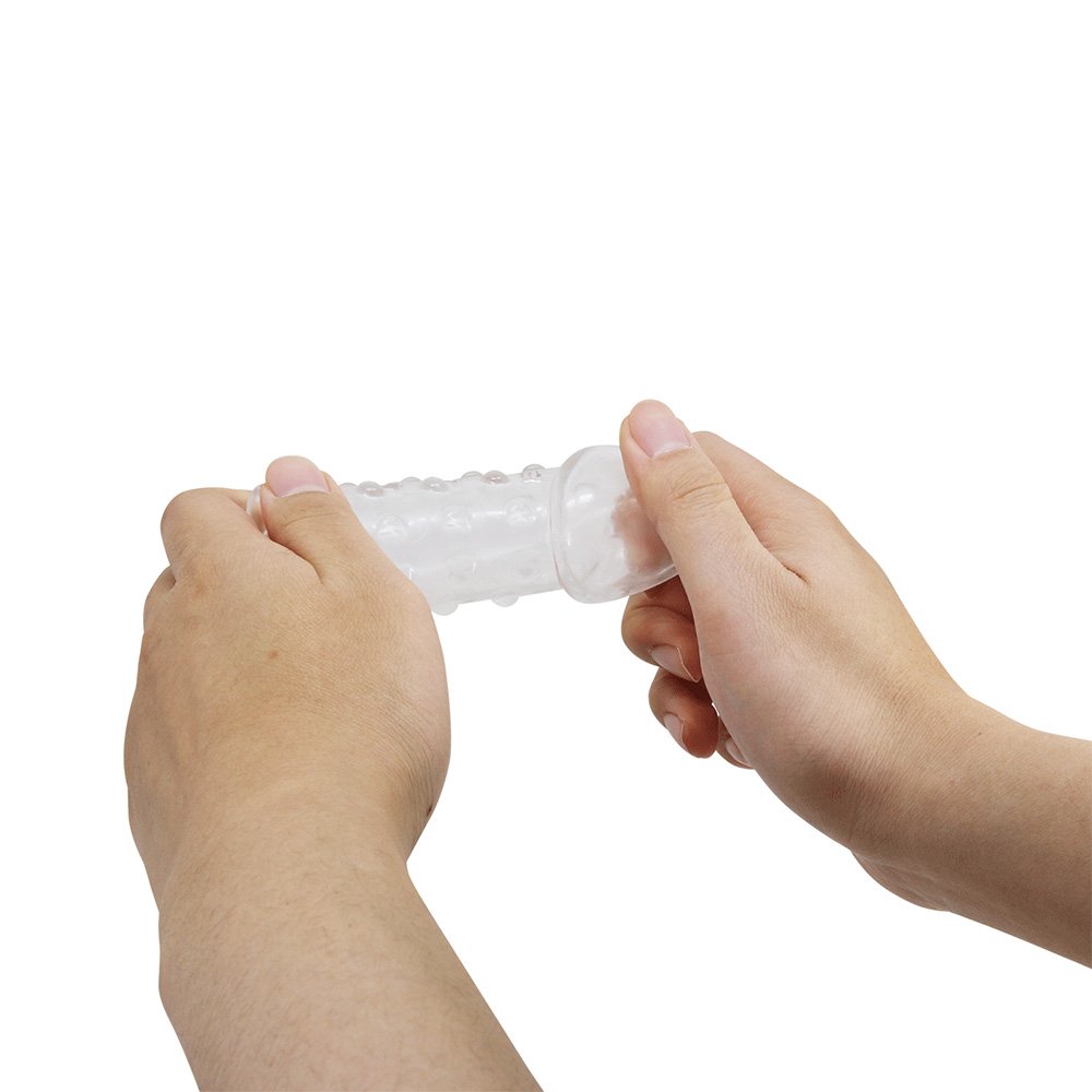 Capa Peniana Vazada em Jelly Macia e Flex�vel 10 x 2,8cm Transparente | Foto 05
