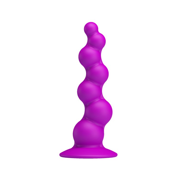Plug Anal em Silicone Escalonado com Ventosa 15 x 3cm Roxo | Foto 02 Plug Anal em Silicone Escalonado com Ventosa 15 x 3cm Roxo | Foto 02