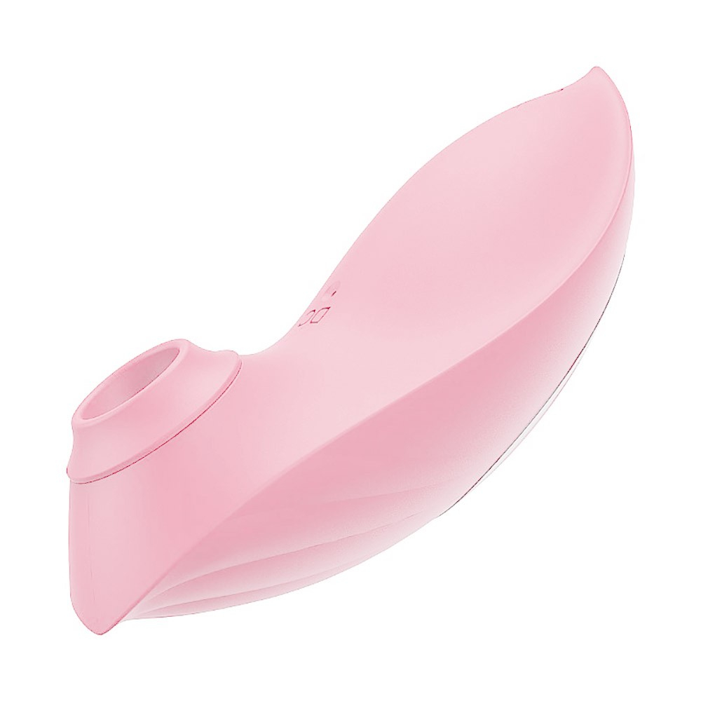 Pulsador de Clit�ris Recarreg�vel Bean Rosa em vista lateral superior, destacando o design elegante e compacto.
