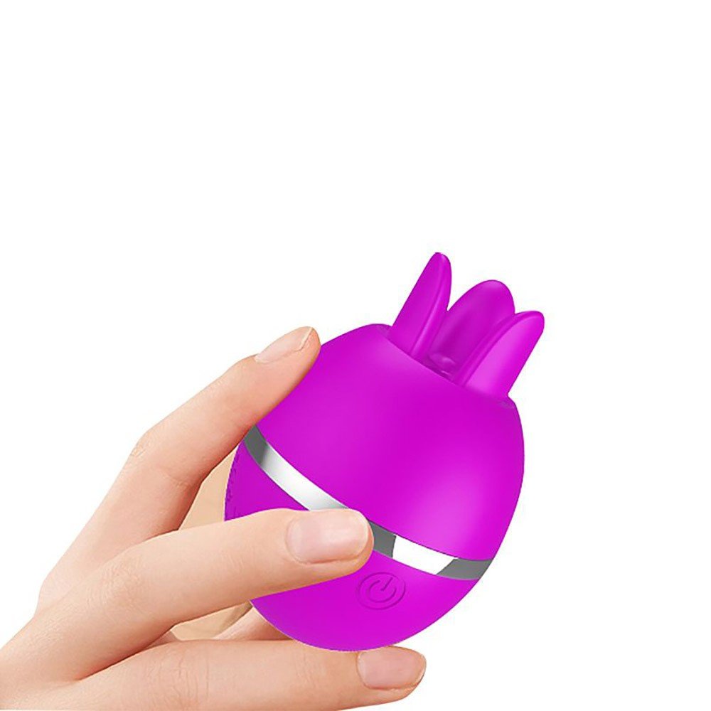 Vibrador Gemini Ball Pink, vista superior com os estimuladores de l�ngua abertos