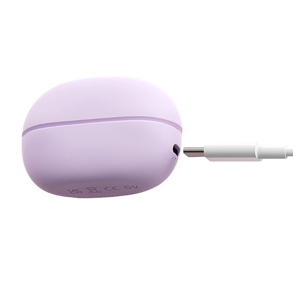 Imagem que mostra o Vibrador Sugador de Clit�ris Mini Pod desmontado em tr�s partes: a parte superior do estojo, o vibrador principal e a base do estojo.