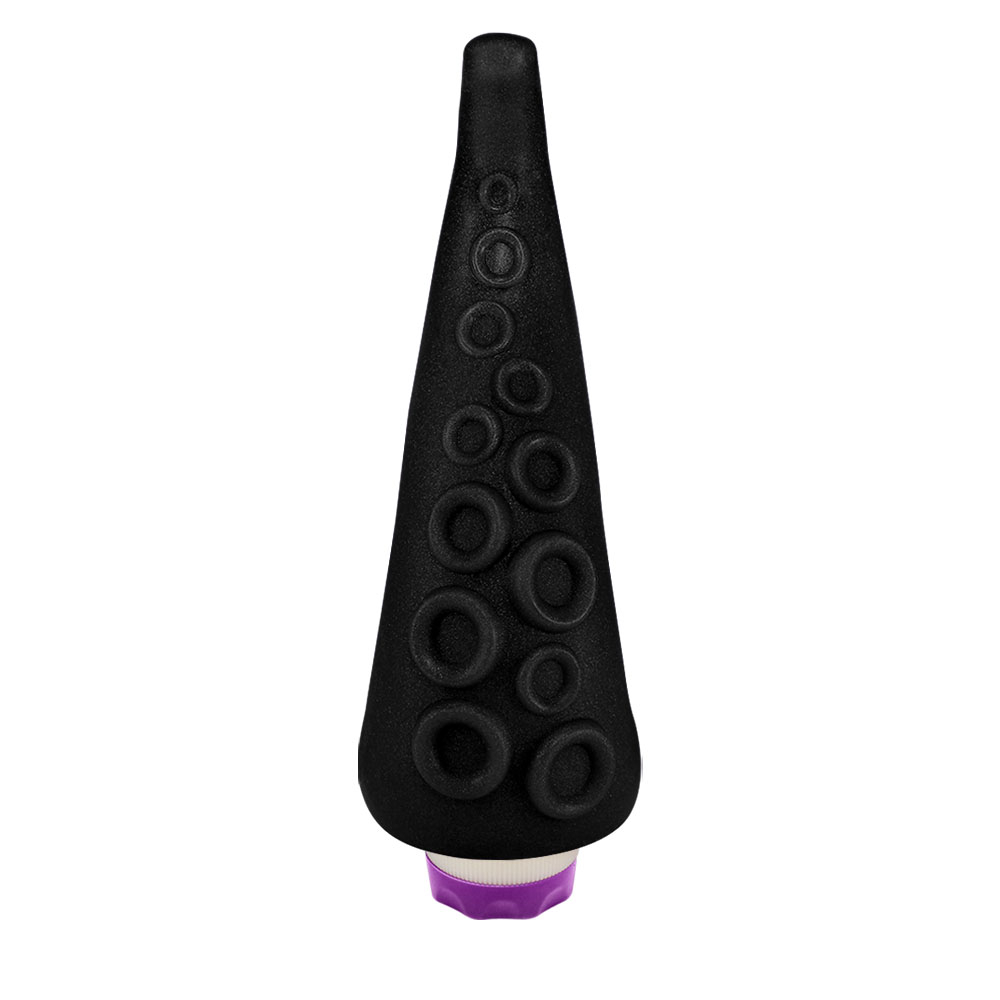 Dildo em PVC Flex�vel em Formato de Tent�culos com Vibrador 18 x 5cm Preto | Foto 02