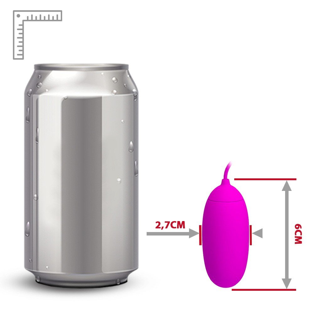 Vibrador Bullet Eunice Pink e controle com fio, vista traseira, com destaque para a conex�o dos fios.