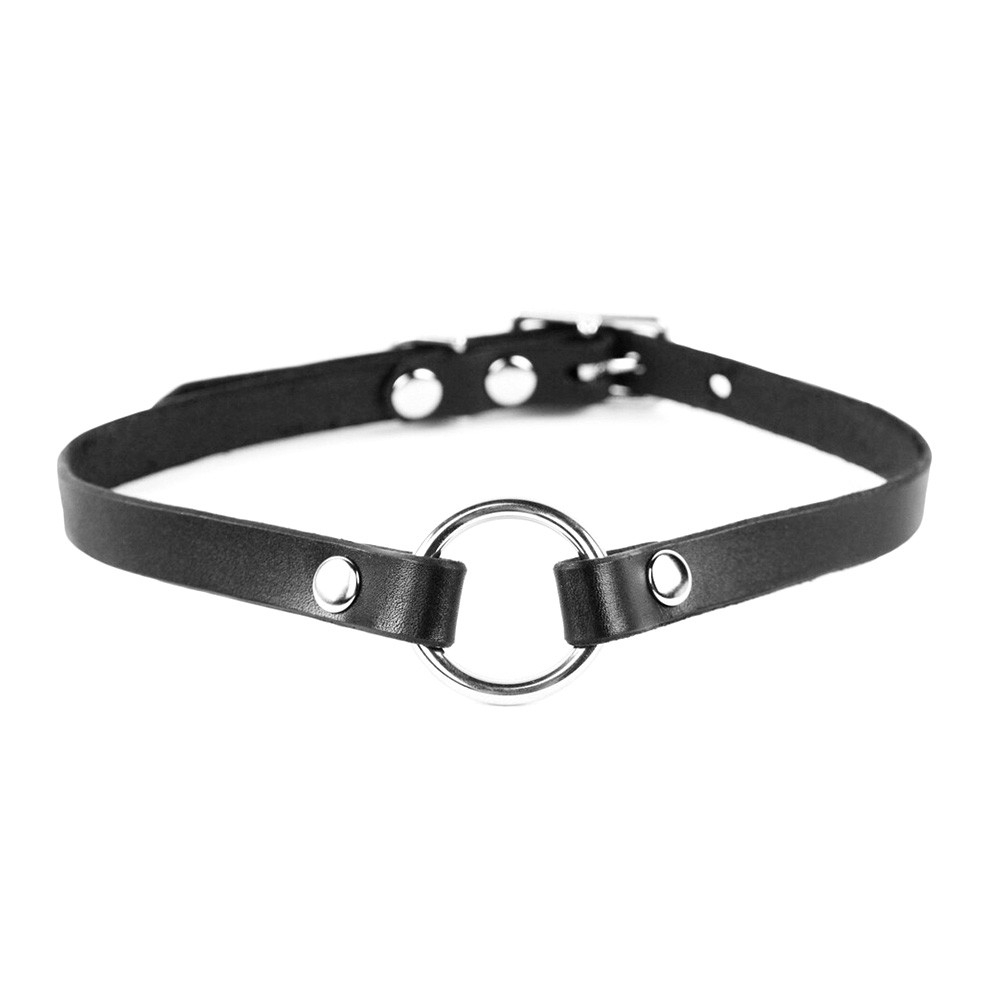 Coleira Social Choker em PU com Argola e Fivela Preta | Foto 02