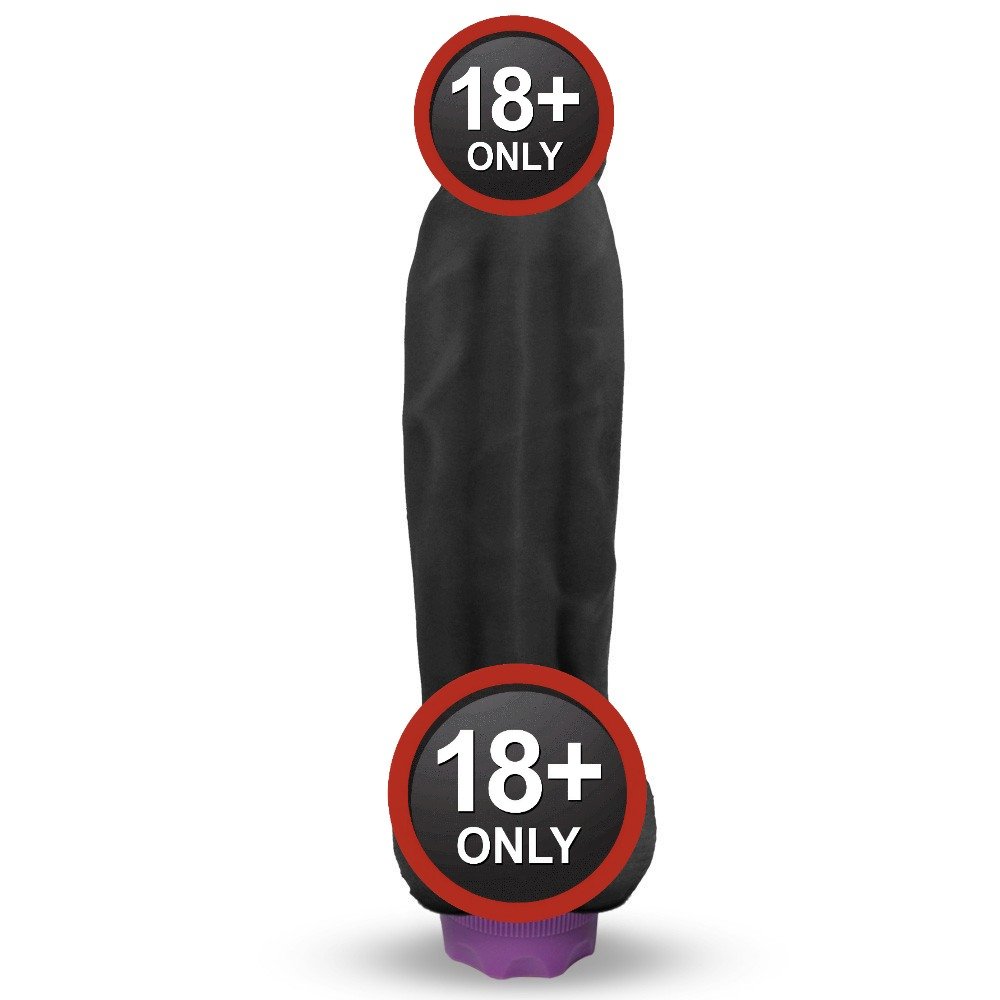 P�nis com Escroto e Vibrador 10 Velocidades Recarreg�vel Sedutor em vista frontal com escroto realista