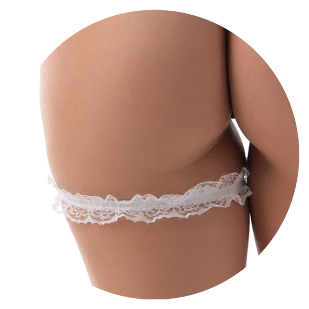 Perneira Persex Sexy com Strass e Texto Delícia Branca | Foto 06