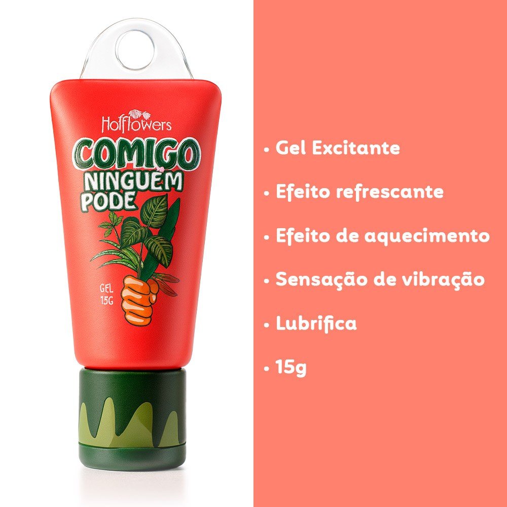 Gel Excitante Unissex Esquenta, Vibra e Gela Comigo Ningu�m Pode 15g e seus efeitos (esquenta, vibra, gela, lubrifica, 15g)