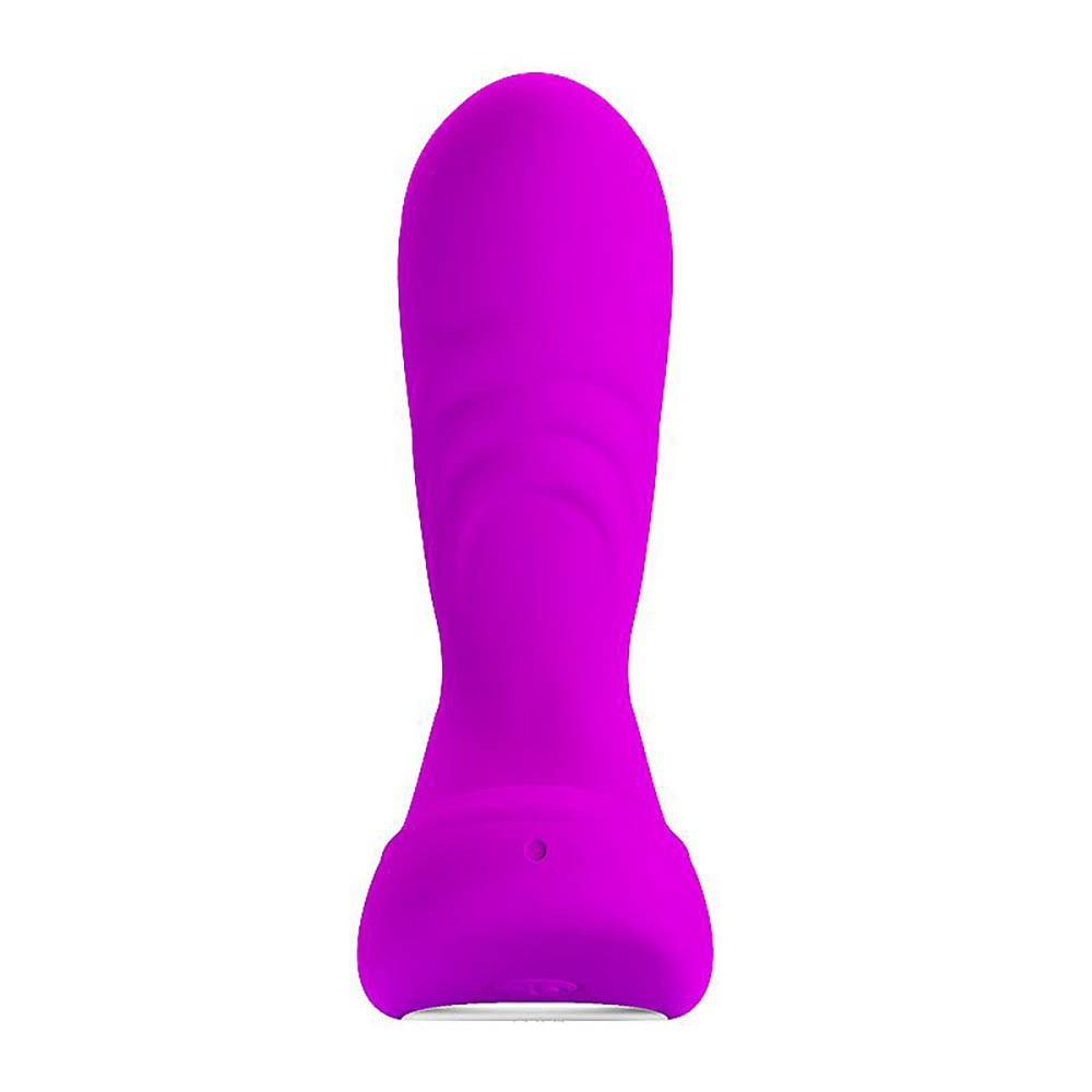 Controle remoto do Vibrador Duplo Recarreg�vel Magic Fingers Pink em destaque com bot�o de energia e de altern�ncia de modos