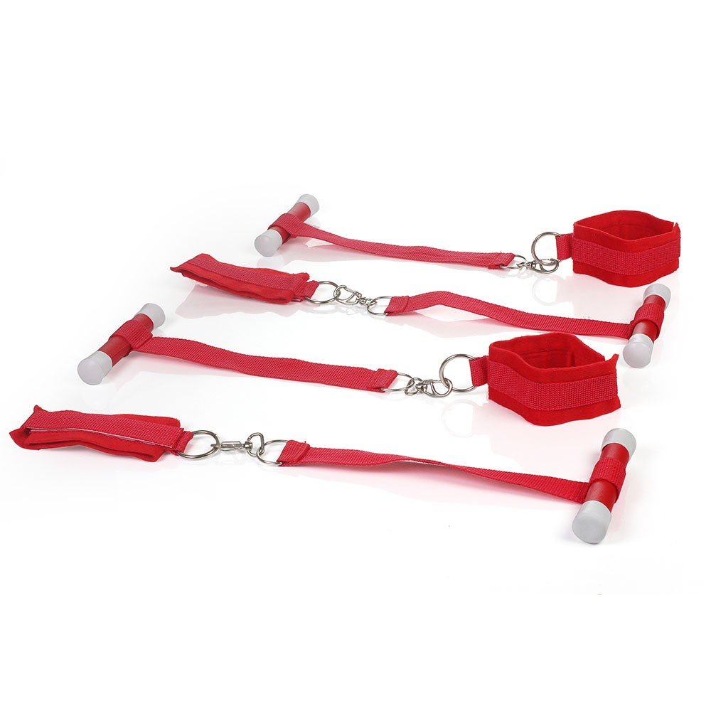 Kit Bondage 4 Amarras para Prender na Porta Vermelho | Foto 02