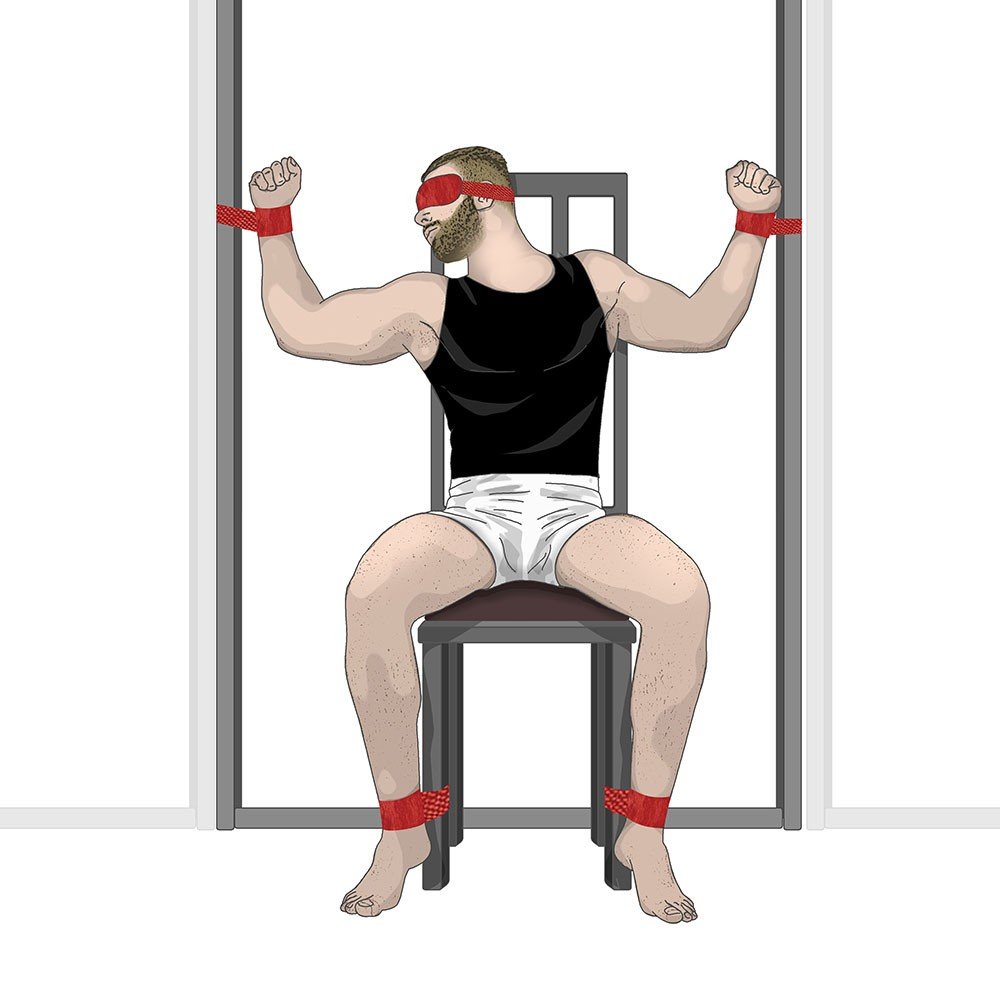 Kit Bondage 4 Amarras para Prender na Porta Vermelho | Foto 03