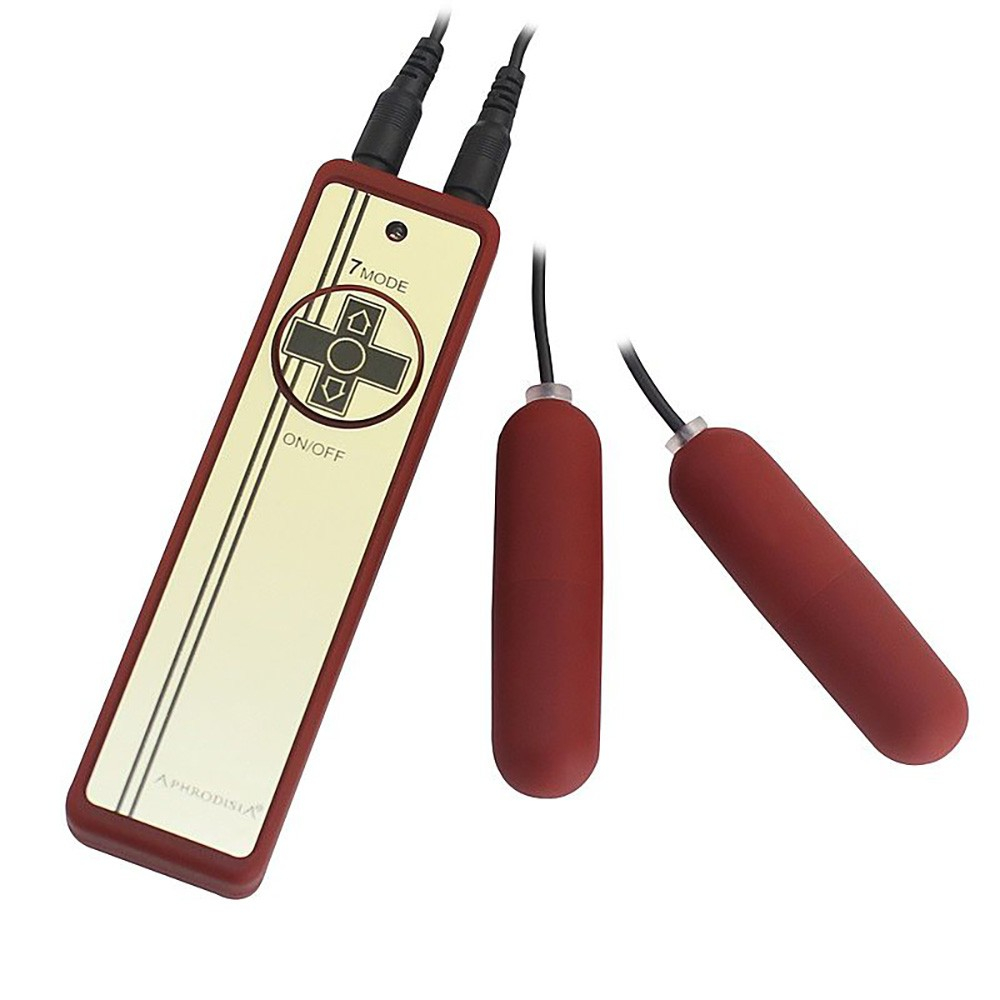 Vibrador Bullet Duplo Vinho - Bullets em Diferentes �ngulos com o Controle