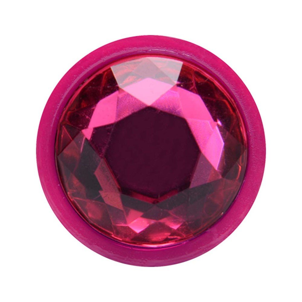 Plug Anal Joia em ABS Rosa Tamanho P com Pedra Pink | Foto 03