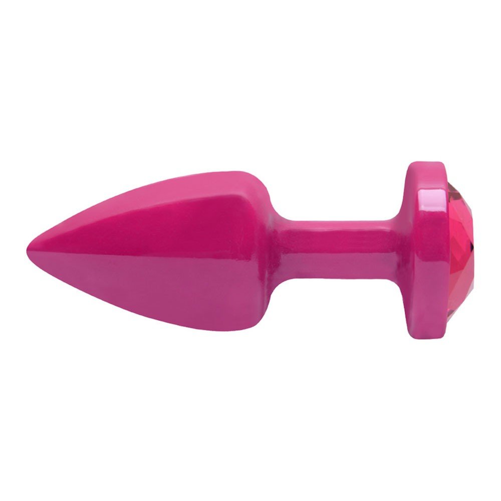 Plug Anal Joia em ABS Rosa Tamanho P com Pedra Pink | Foto 04